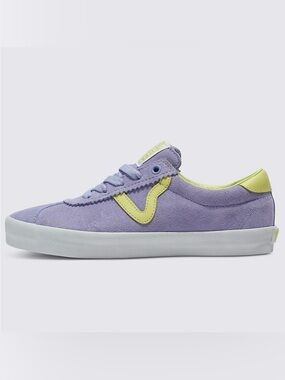 VANS Lavender Suede Low-Top Sneakers with Lemon Accent